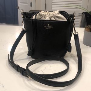 Kate Spade black bucket purse